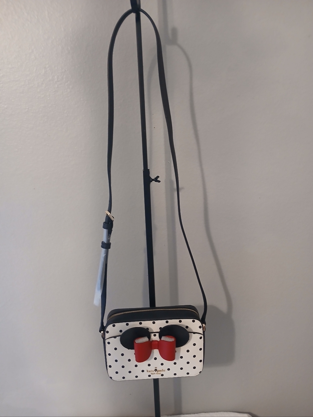Disney X Kate Spade White Black Red Polka Dot Minnie Crossbody Bag